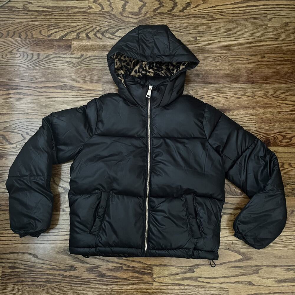 CI Sono (S) Black Hooded Puffer Coat - Picture 2 of 8